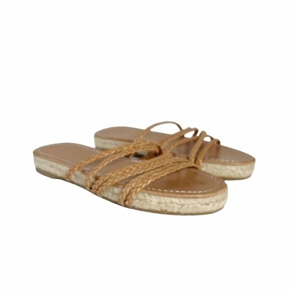 NEW Madewell The Kathryn Espadrille Slide Sandal Tan Leather Women’s Size 6.5 - Picture 8 of 15